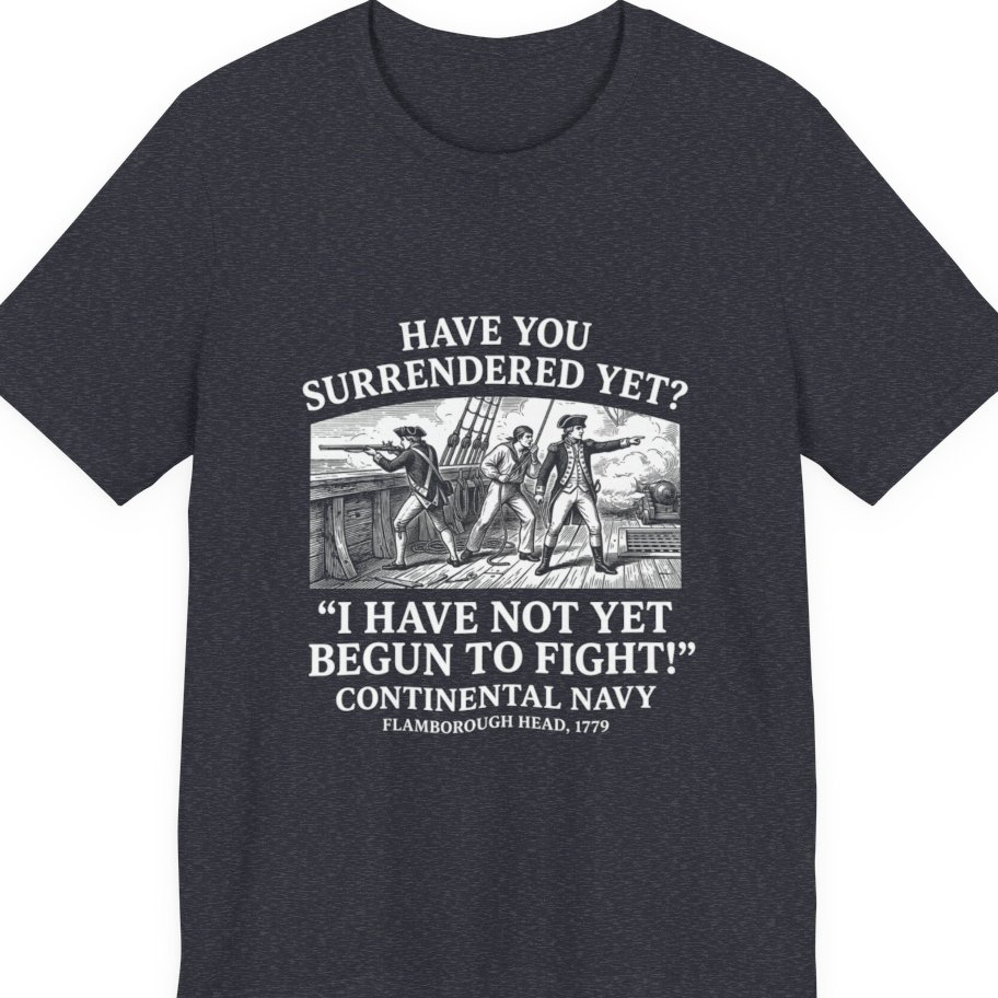 Not Yet Begun To Fight Premium Tee - Heather Navy front