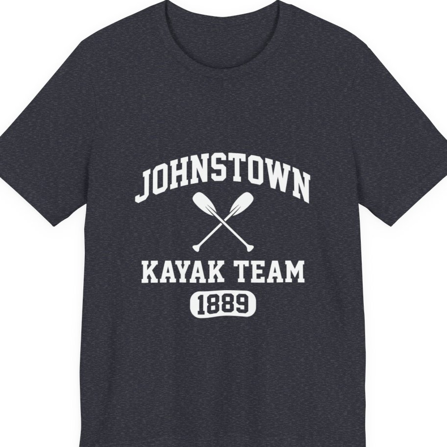 Johnstown Kayak Team Premium Tee - Heather Navy front