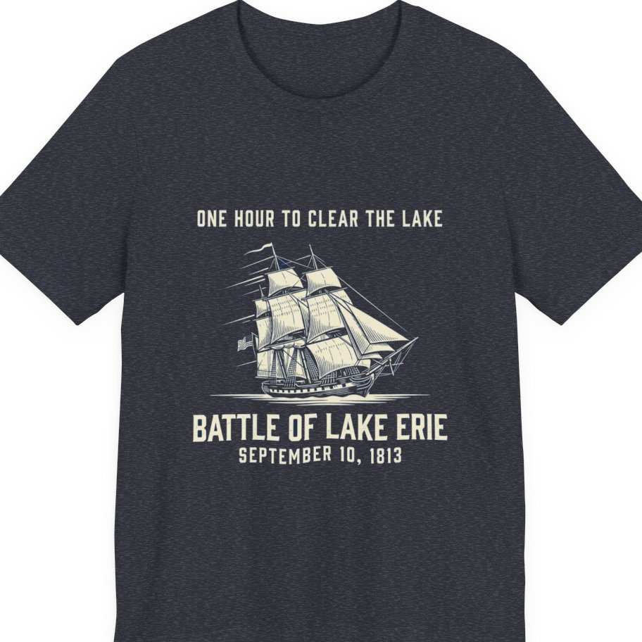 Battle of Lake Erie Premium Tee - Heather Navy front