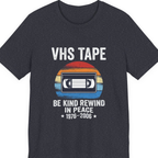 Vhs Tape Memorial Premium Tee - Heather Navy front