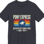 Pony Express Memorial Premium Tee - Heather Navy front