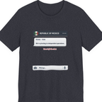 Texas Independence Group Chat Premium Tee - Heather Navy front