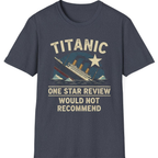 Titanic One Star Review T-Shirt - Heather Navy front