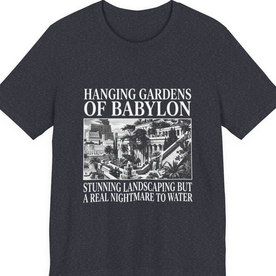 Hanging Gardens Landscaping Premium Tee - Heather Navy front