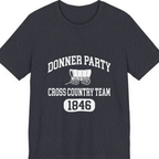 Donner Party Cross Country Team Premium Tee - Heather Navy front