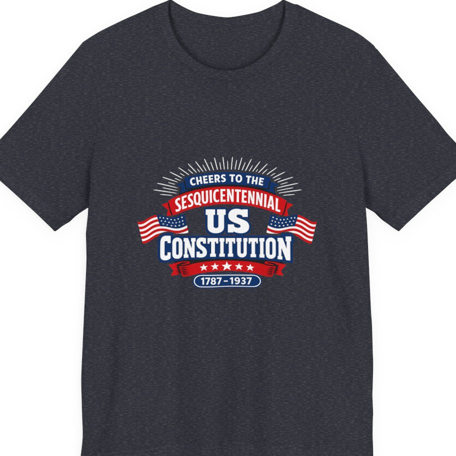 Cheers To The Sesquicentennial Us Premium Tee - Heather Navy front