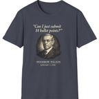 Woodrow Wilson Fourteen Points Procrastination T-Shirt - Heather Navy front