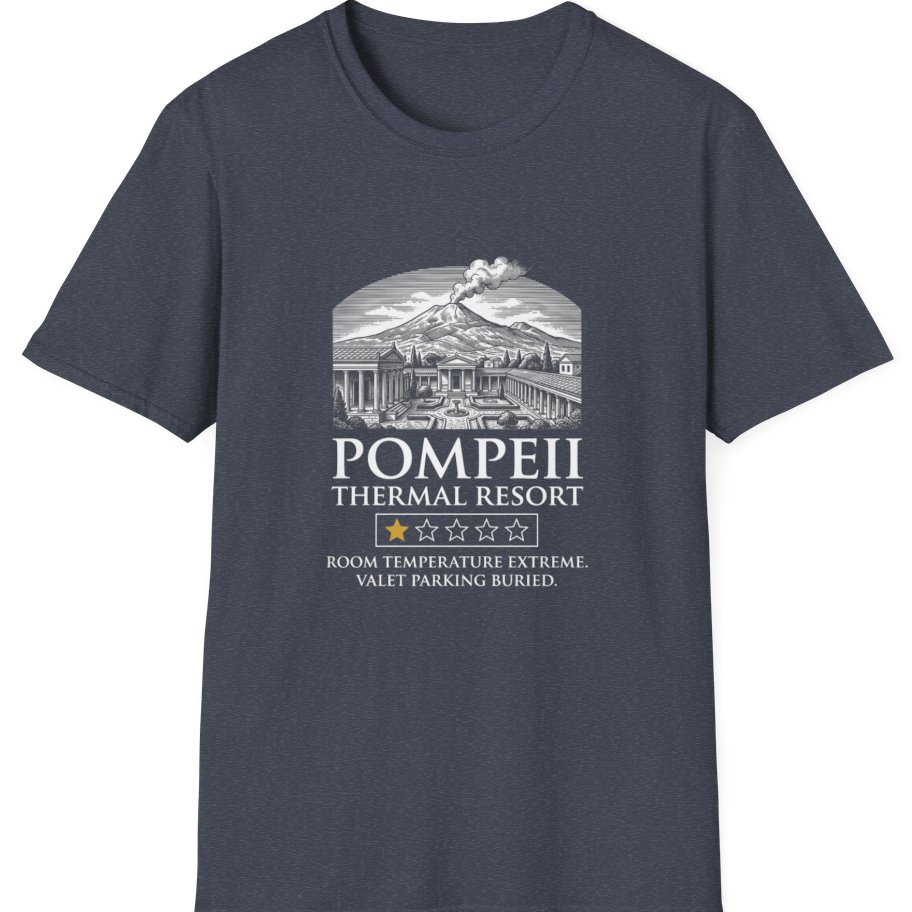 Pompeii Thermal Resort T-Shirt - Heather Navy front