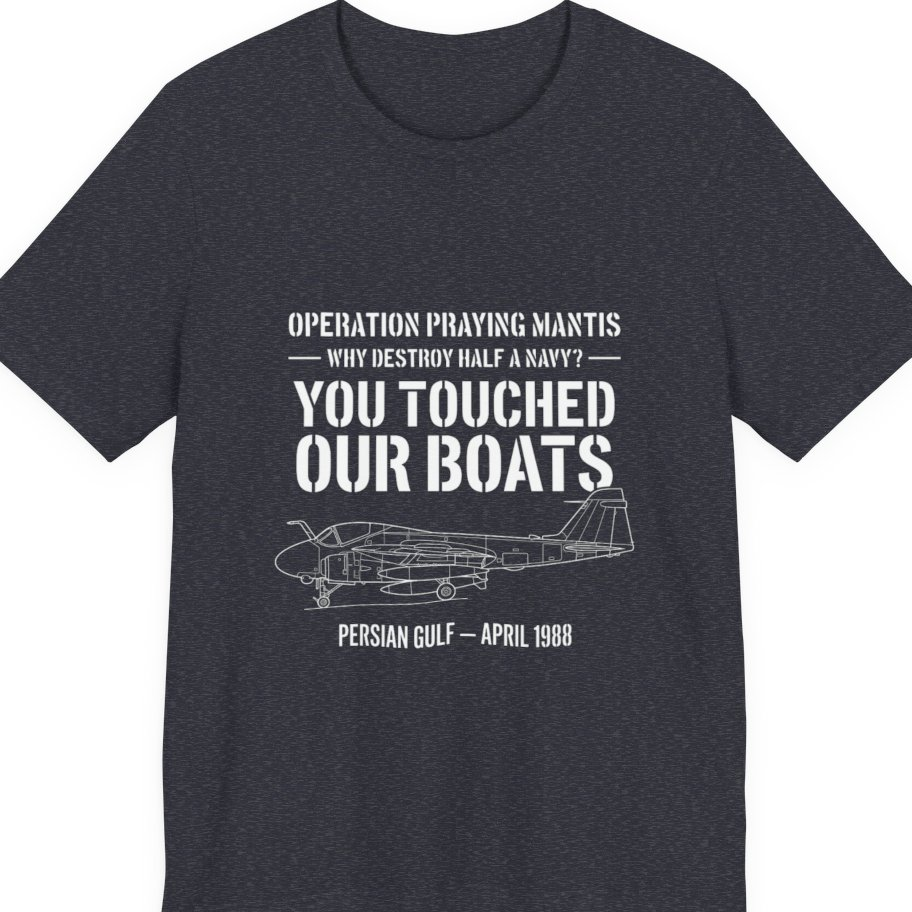 Operation Praying Mantis Premium Tee - Heather Navy front