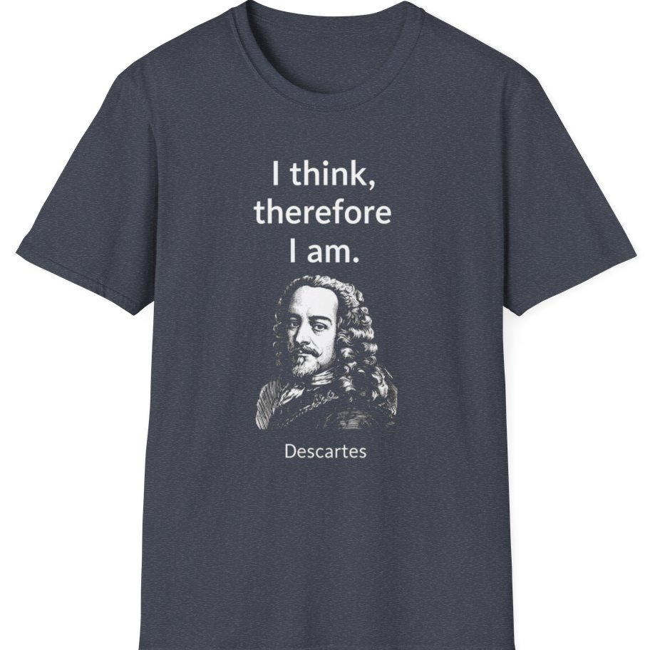 Cogito Ergo Sum T-Shirt - Heather Navy front
