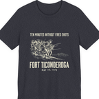 Fort Ticonderoga Ten Minutes Premium Tee - Heather Navy front