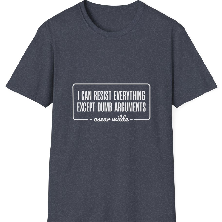 Oscar Wilde Quote T-Shirt - Heather Navy front