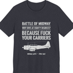Battle of Midway Premium Tee - Heather Navy front