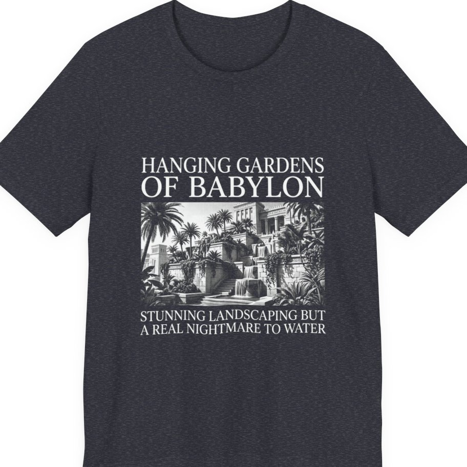 Hanging Gardens Landscaping Premium Tee - Heather Navy front
