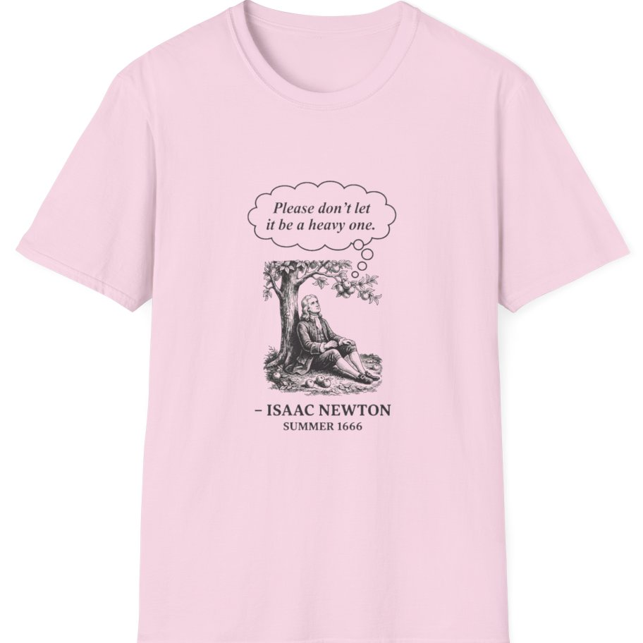 Newton Gravity Anxiety T-Shirt - Light Pink front