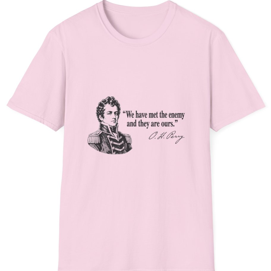 We Have Met The Enemy T-Shirt - Light Pink front