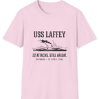 Uss Laffey Okinawa Destroyer T-Shirt - Light Pink front