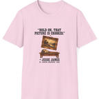 Jesse James Crooked Picture T-Shirt - Light Pink front
