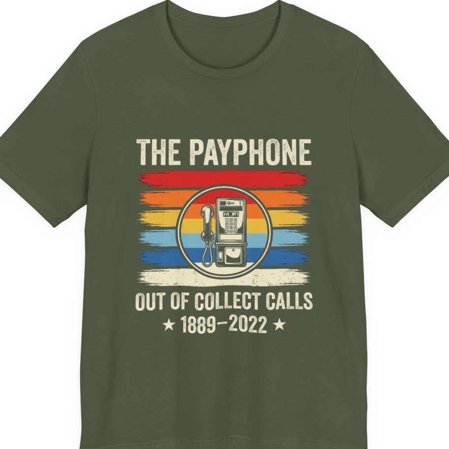 Public Payphone Memorial Premium Tee - Military Green front
