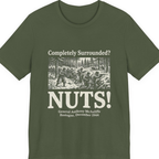 Bastogne Nuts Defiance Premium Tee - Military Green front