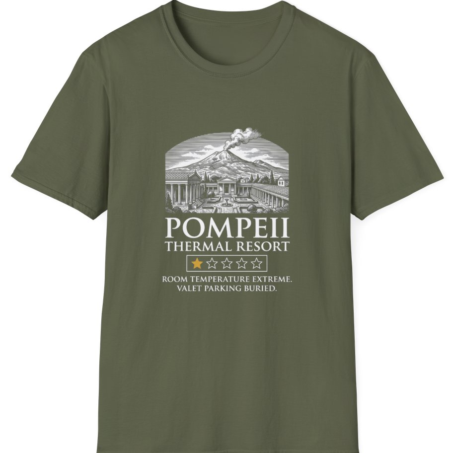 Pompeii Thermal Resort T-Shirt - Military Green front