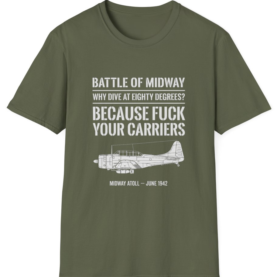 Battle of Midway T-Shirt - Military Green front