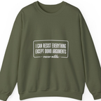 Oscar Wilde Quote Sweatshirt - Military Green front