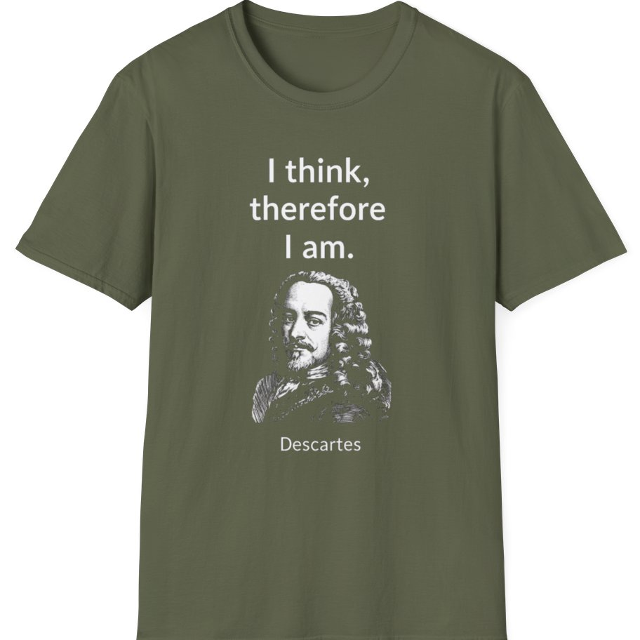 Cogito Ergo Sum T-Shirt - Military Green front