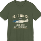 Blue Nosed Fighter Group Premium Tee - Military Green front