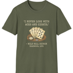 Dead Mans Hand Poker T-Shirt - Military Green front