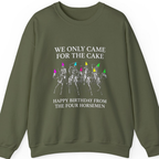 Four Horsemen Birthday Party Sweatshirt - Military Green front