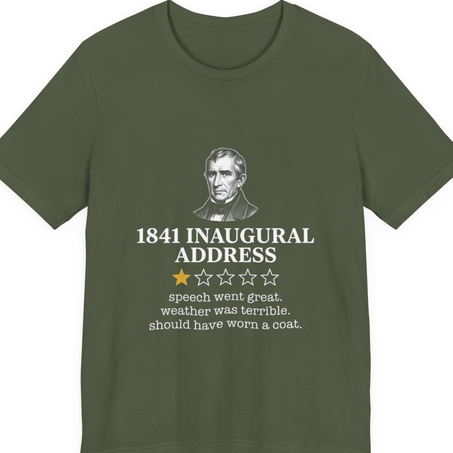 Inaugural Address Review Premium Tee - Military Green front