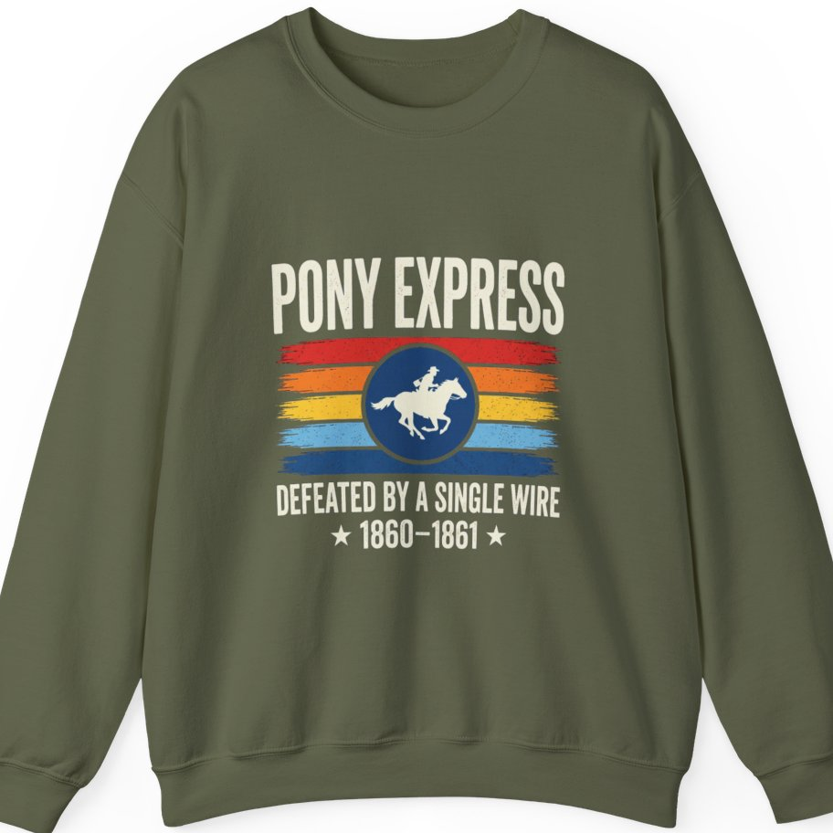 Pony Express Memorial T-Shirt - Military Green front
