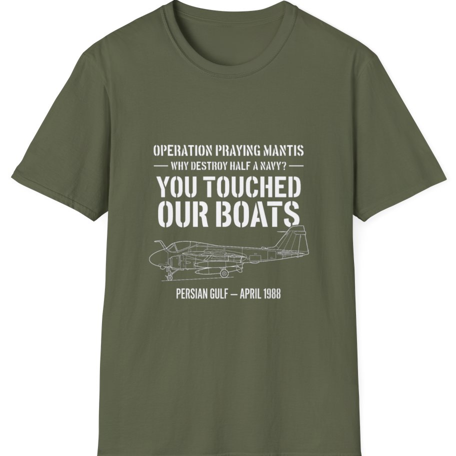 Operation Praying Mantis T-Shirt - Military Green front