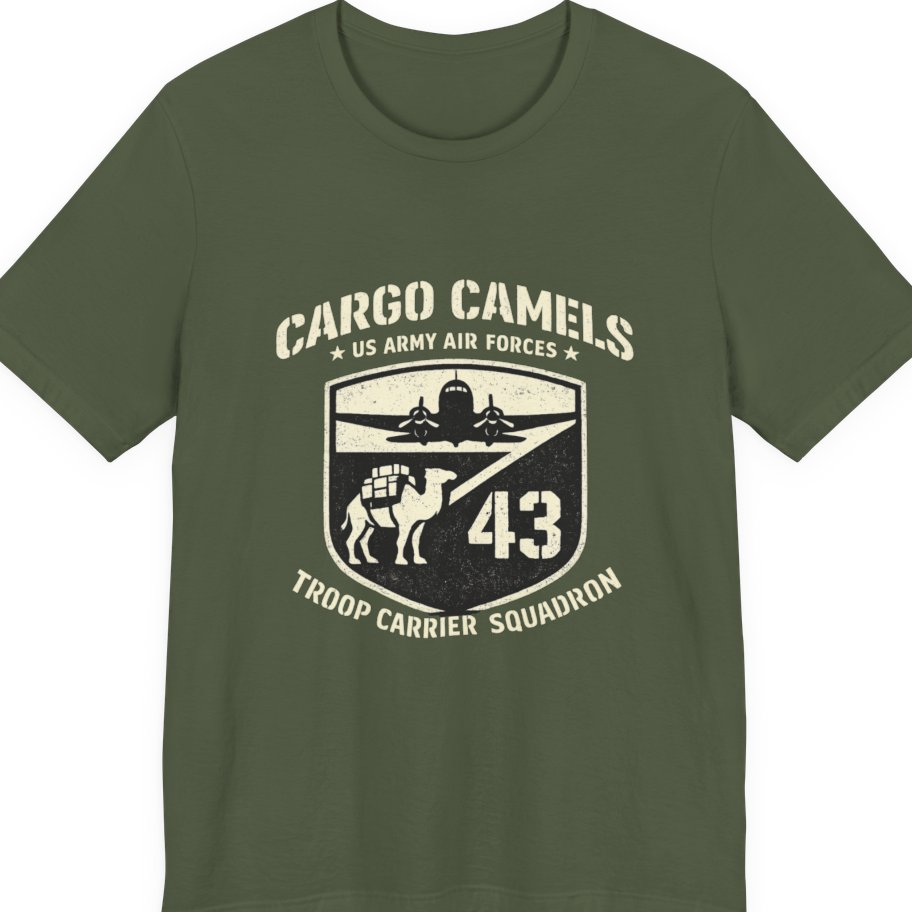 Cargo Camels WWII Usaaf Troop Premium Tee - Military Green front