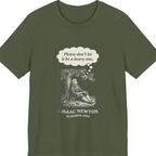 Newton Gravity Anxiety Premium Tee - Military Green front
