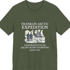 Franklin Arctic Expedition Escape Room Premium Tee - Military Green front