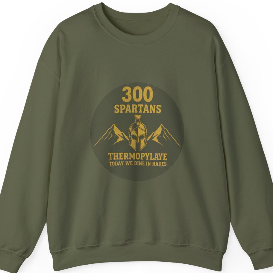 Spartans Thermopylae Sweatshirt - Military Green front