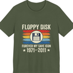 Floppy Disk Memorial Premium Tee - Military Green front