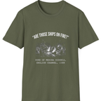 Spanish Armada Fire Ships T-Shirt - Military Green front