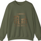 I Survived The Fall of Sweatshirt - Military Green front