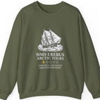 Hms Erebus Arctic Tours T-Shirt - Military Green front