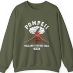 Pompeii Volcano Surfing Team Sweatshirt - Military Green front