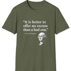 George Washington No Excuse T-Shirt - Military Green front