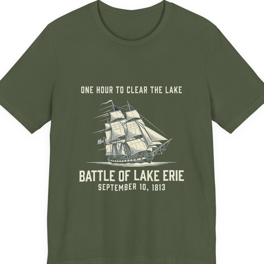 Battle of Lake Erie Premium Tee - Military Green front