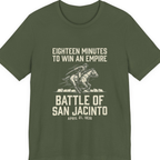 San Jacinto Eighteen Minutes Premium Tee - Military Green front