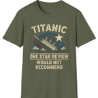 Titanic One Star Review T-Shirt - Military Green front