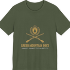 Green Mountain Boys Crest Premium Tee - Military Green front