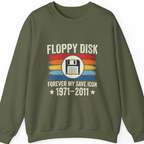 Floppy Disk Memorial Sweatshirt - Military Green front