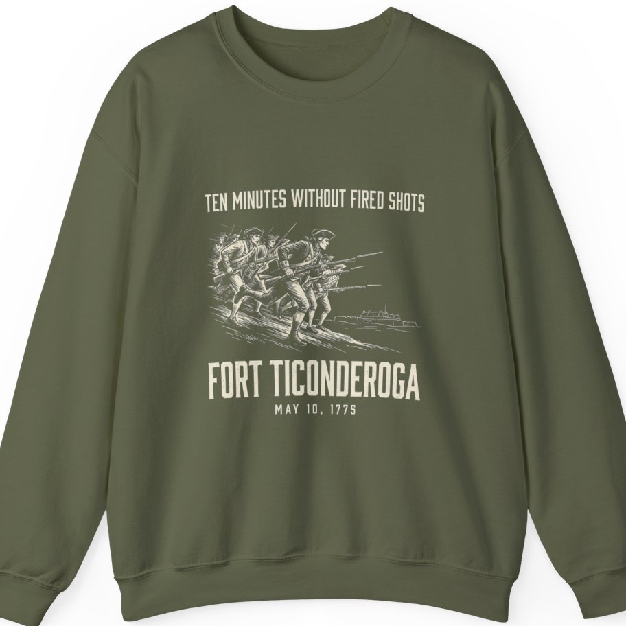 Fort Ticonderoga Ten Minutes Sweatshirt - Military Green front